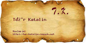 Tér Katalin névjegykártya