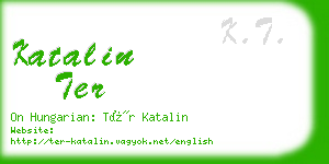 katalin ter business card